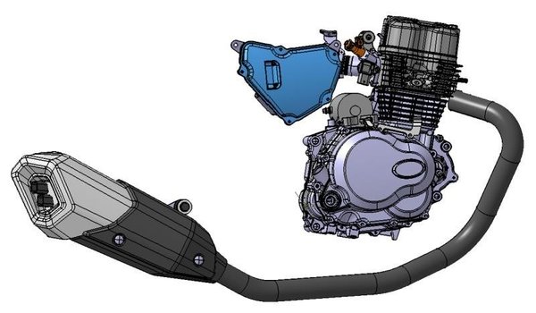 6401014726112 -FK12-MS the new BDW125 EFI engine YMH gray - kompletter Motor FK12-MS