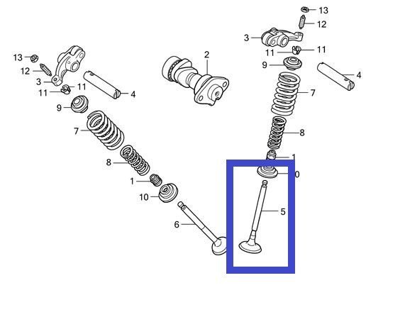 6140100519200 -	5. Intake valve - Einlassventil